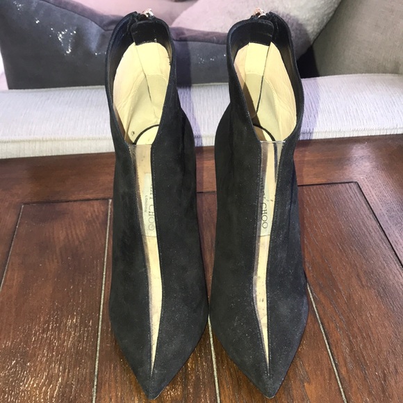 Jimmy Choo Shoes - Jimmy Choo black suede heel booties